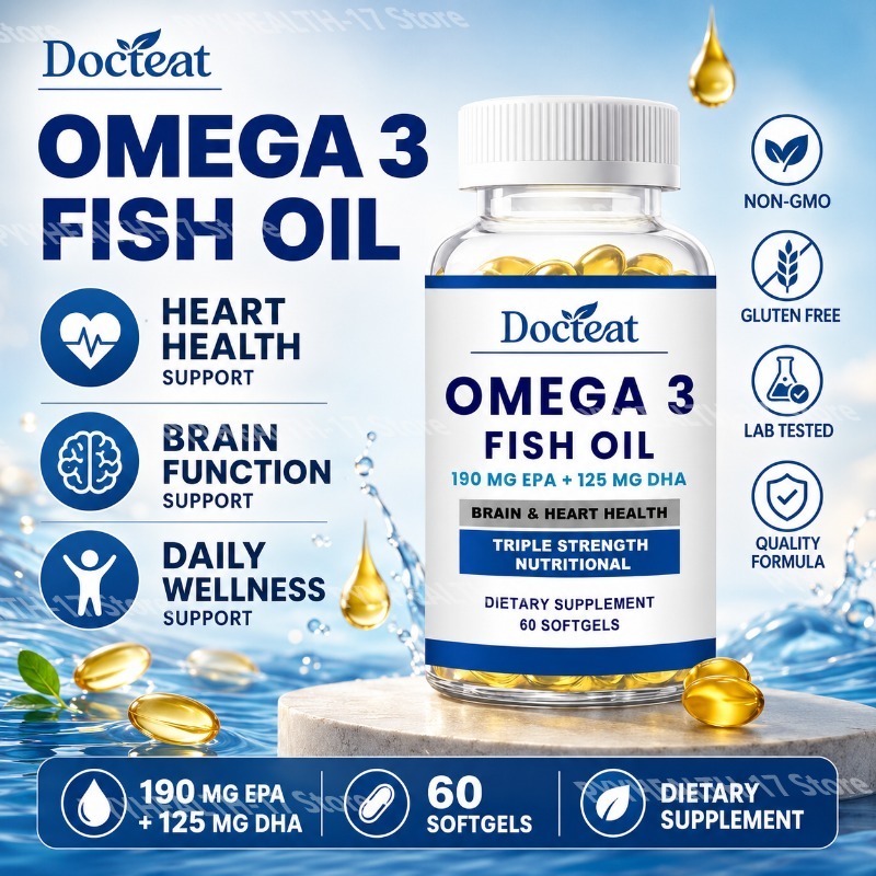 Omega 3 Fish Oil - Cápsulas de Aceite de Pescado Omega