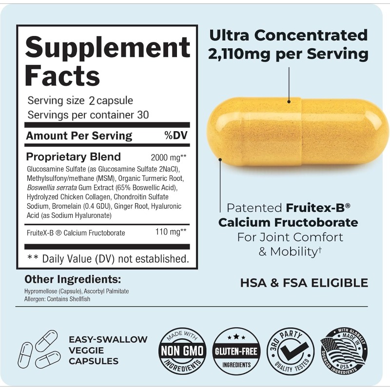 Glucosamina, Sulfato de Condro - Glucosamine Chondroitin Joint reseña y precio