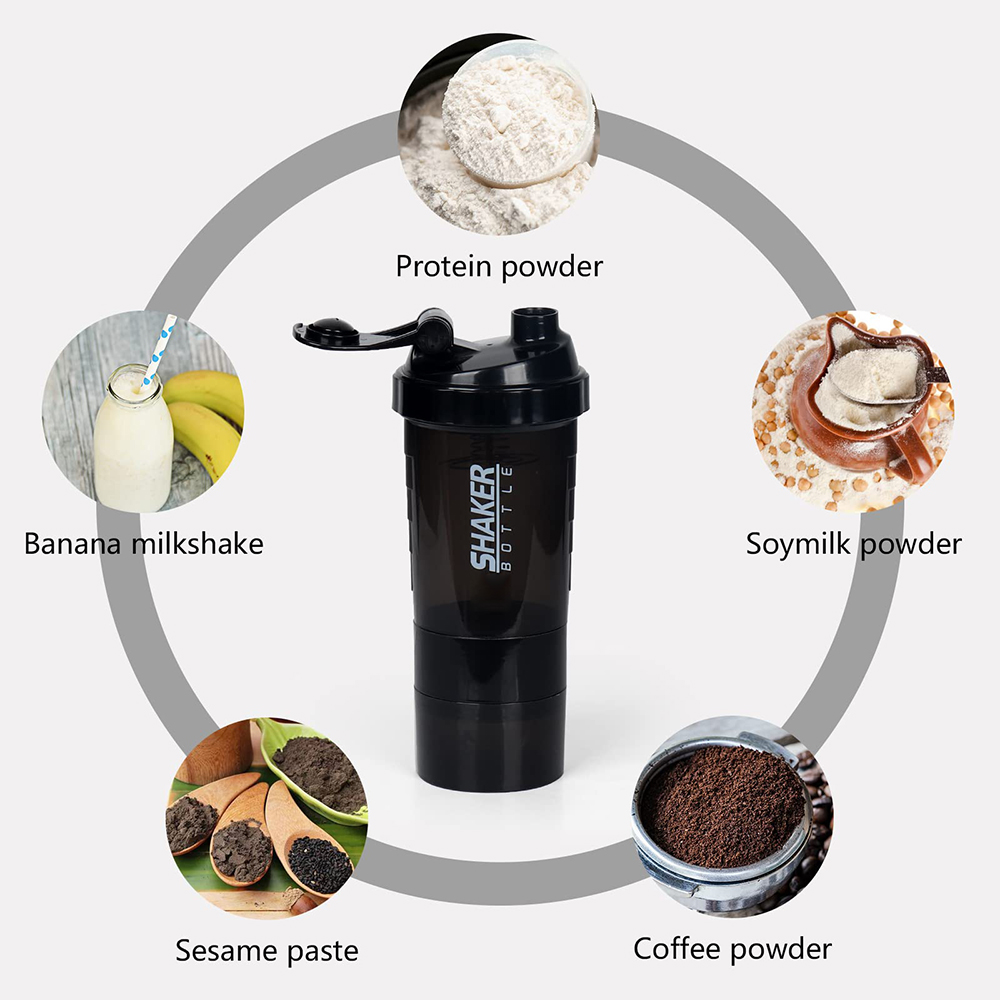 Agitador de 3 capas, botella d - Whey Protein Isolate reseña y precio